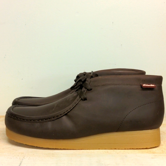 Clarks Stinson Hi Brown Oily - Picture 3 of 6